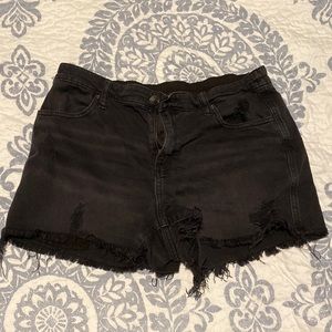 Aerie Black Jean Shorts